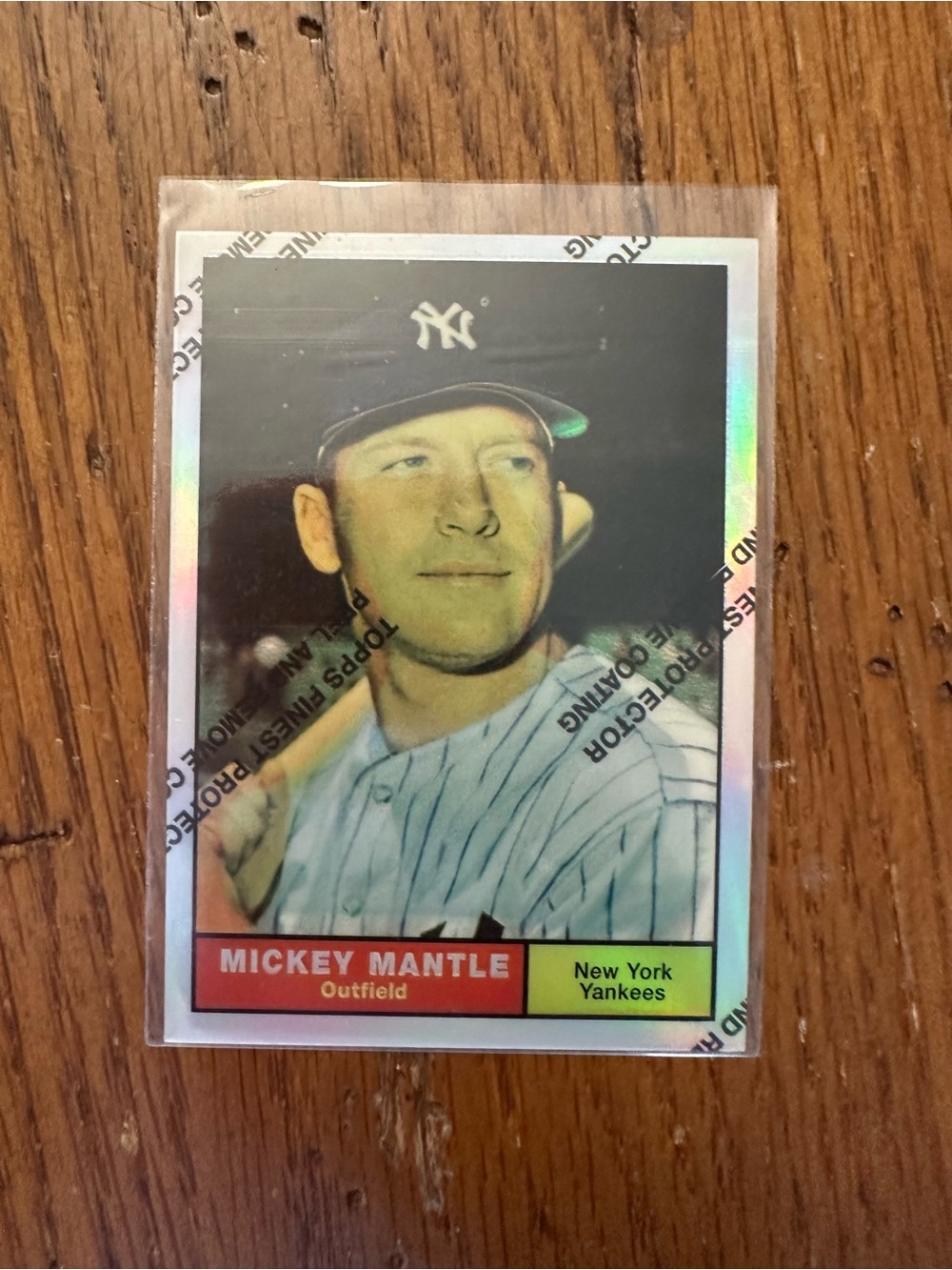Mickey Mantle New York Yankees Holographic Baseball Card